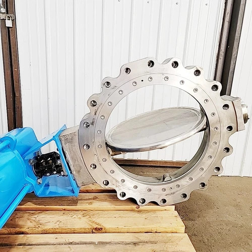 Neles Jamesbury 24" CL-150 Wafer Sphere Butterfly Valve 316SS 8151-113600XZ — product image 7 of 12