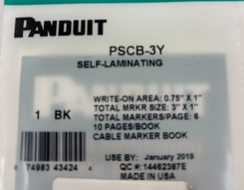Panduit PSCB-3Y Self-Laminating Cable Marker Book — product image 3 of 3