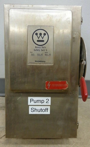 Westinghouse WHF-322 Heavy Duty Safety Switch 60A 3P Fusible 240V NEMA 12 Stainless Steel