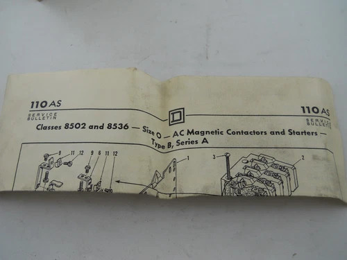 Square D 9998 BA81 3-Pole Contact Kit for Size 0 Type B Series A — product image 5 of 5