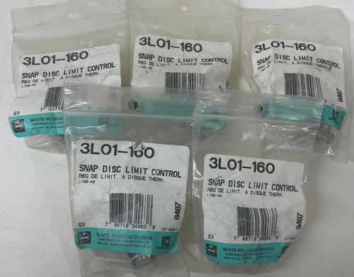 White-Rodgers 3L01-160 Snap Disc Limit Control (Lot of 5) — primary product image
