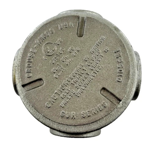 Crouse-Hinds GUR1 1/2" Explosion-Proof Conduit Outlet Box with Cover and O-Ring Gasket — primary product image