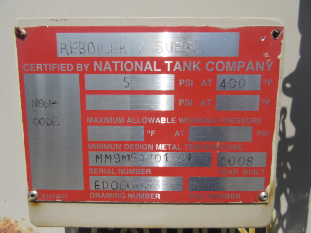 National Tank Company Reboiler/Surge Tank 24" x 15' — product image 6 of 8