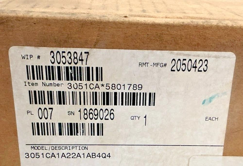 Rosemount 3051CA1A22A1AB4Q4 Absolute Pressure Transmitter — product image 4 of 9
