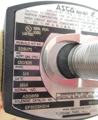 ASCO Red Hat Explosion-Proof Solenoid Valve EF8314H301 — product image 5 of 7