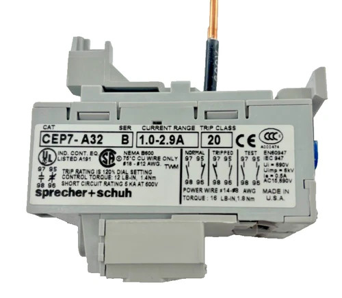 Sprecher + Schuh Overload Relay CEP7-A32-2 9-20 Series B — product image 2 of 7