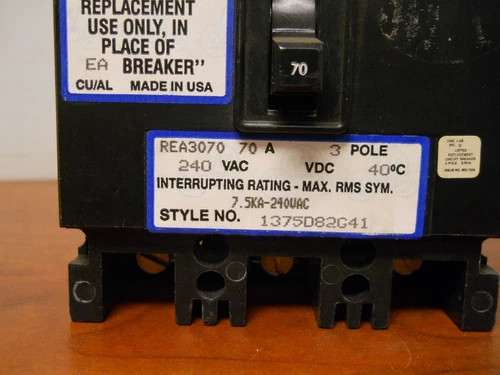 Westinghouse REA3070 70A 3-Pole 240V Circuit Breaker — product image 2 of 5