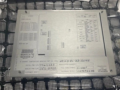 Bently Nevada 3300/35 Six-Channel Temperature Monitor — product image 2 of 6