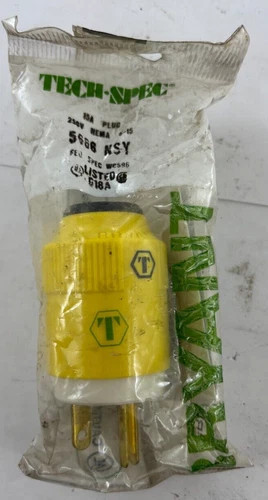 Bryant Tech-Spec 5666 NSY 15A 250V NEMA 6-15 Straight Blade Plug — product image 2 of 6