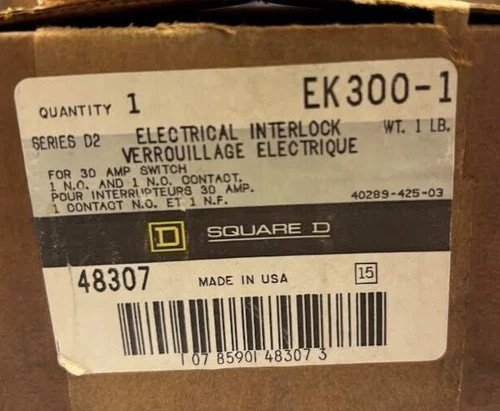 Square D EK300-1 Electrical Interlock Kit — product image 2 of 2