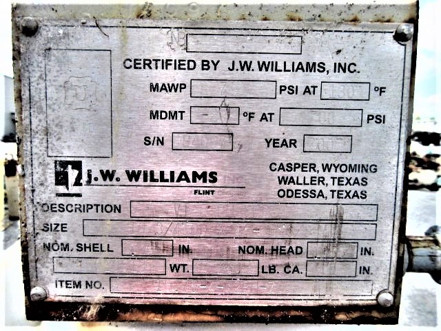 J.W. Williams Vertical Two-Phase Separator, 10-3/4" x 4' — product image 5 of 6