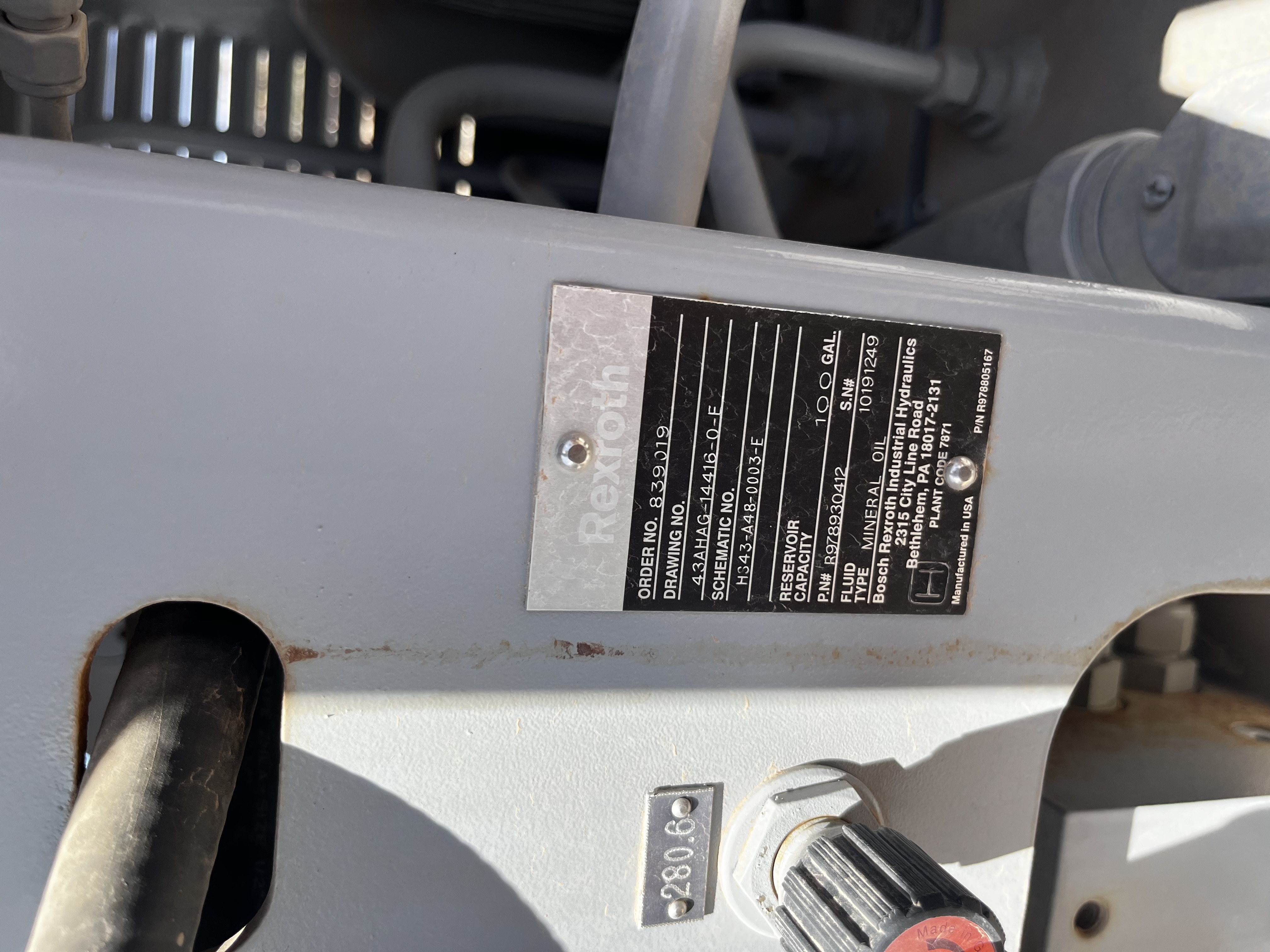 Bosch Rexroth Hydraulic Power Unit 100 Gallon Reservoir P/N 1630-83402 — product image 4 of 10