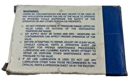 MAC Valves 82A-AB-BAA-TM-DEMA-1BA Solenoid Valve 120VDC — product image 7 of 7