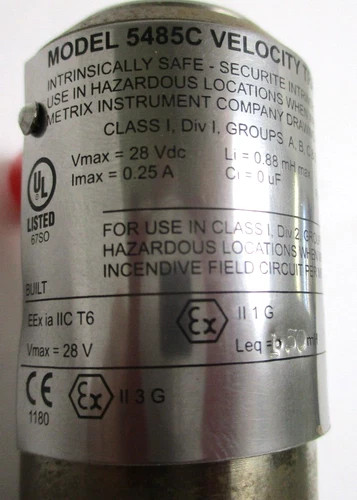 Metrix 5485C-006 High-Temperature Velocity Transducer — product image 5 of 8