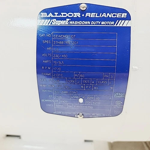 Fristam FP3451-250 Centrifugal Pump with 7.5 HP Baldor Motor, 316SS — product image 9 of 10