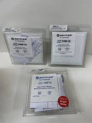 Lot of 3 Notifier FRM-1A Relay Control Modules — primary product image