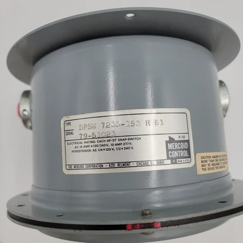 Mercoid DPSW 7233-153-R-61 Differential Pressure Switch — product image 5 of 11