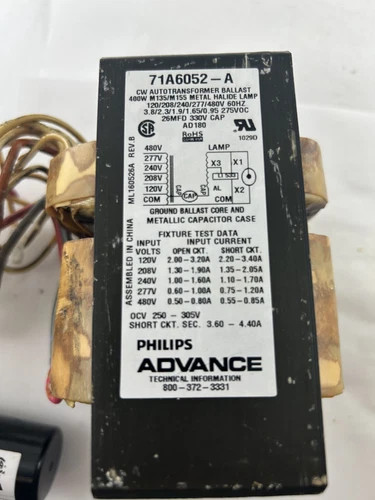 Philips Advance 71A6052-001D Core & Coil Ballast Kit