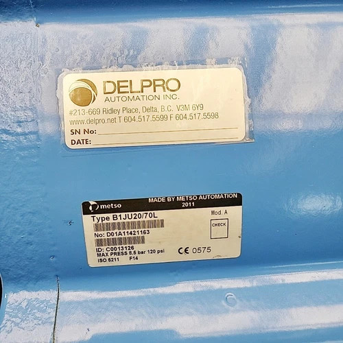 Neles 8" CL-300 Ball Valve 730SB713600WTT2 with B1JU20/70L Actuator — product image 8 of 8