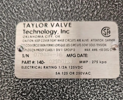 Taylor Valve Technology 140-LLI 2" Grooved End Liquid Level Controller — product image 3 of 4