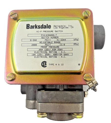 Barksdale P1H-K340SS-T Stainless Steel High Pressure Switch