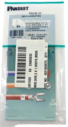 Panduit PSCB-3Y Self-Laminating Cable Marker Book — primary product image