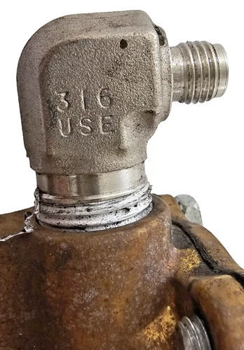ASCO Red Hat EFHT8316G064 Solenoid Valve 120V/60Hz 10-125PSI with Tubing and Swagelok Elbows — product image 6 of 7