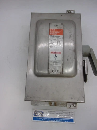 ITE F321SS Heavy Duty Enclosed Fusible Safety Switch 30A 240V 3P NEMA 4 Stainless Steel — product image 2 of 8