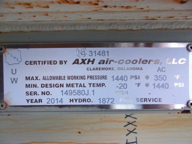 AXH Air-Coolers Forced Draft Air-Cooled Heat Exchanger 6" 900# — product image 10 of 11
