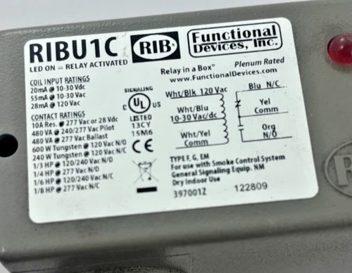 Functional Devices RIB RIBU1C Enclosed Pilot Relay — product image 4 of 5