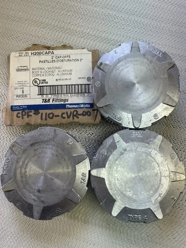 Thomas & Betts H200CAPA 2" Aluminum Conduit Cap-Off (Lot of 3) — primary product image
