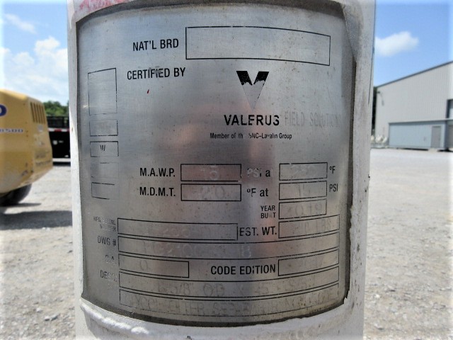 Valerus SS256-0 Vertical Pressure Vessel 8-5/8" x 3'9" — product image 5 of 10