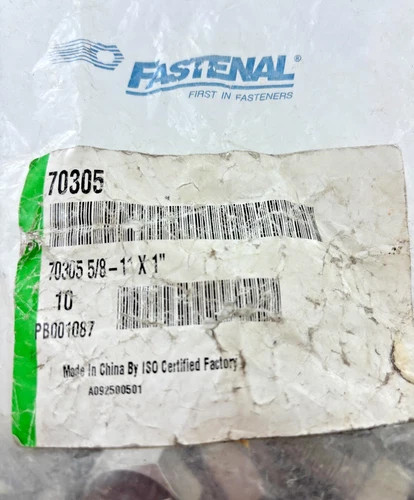 Fastenal 70305 Hex Head Cap Screw 5/8-11 x 1 Inch (Pack of 10) — product image 3 of 3