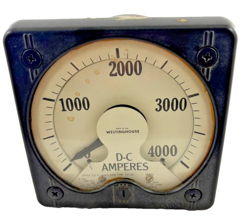 Westinghouse Type KX-24 DC Ammeter Style 23Y1080-503 — primary product image
