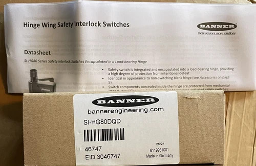Banner Engineering SI-HG80DQD Hinge Wing Safety Interlock Switch