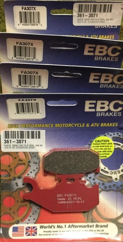 EBC Brakes FA307X High Performance Motorcycle Brake Pads (Lot of 4)