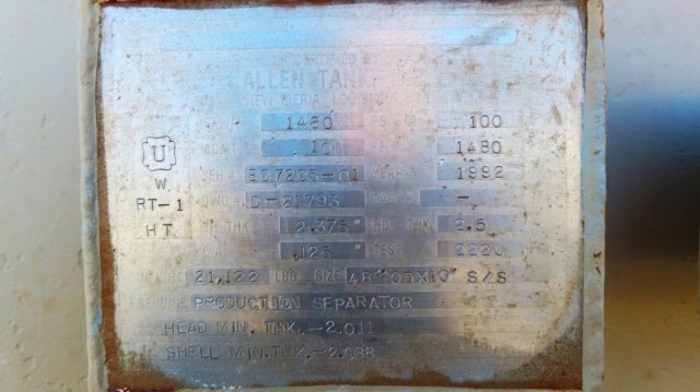 Dickson Welding Horizontal Air Receiver Tank 48in x 40ft — product image 5 of 10