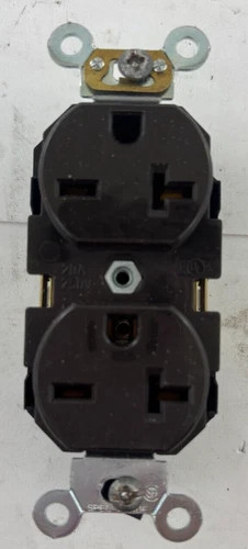 Leviton 5462 Brown Duplex Straight Blade Receptacle — product image 2 of 6