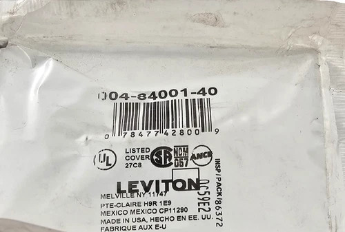 Leviton 84001-40 Stainless Steel Single Gang Toggle Switch Wall Plate — product image 2 of 3