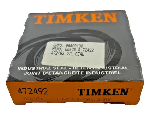 Timken 472492 Industrial Oil Seal 2.000 x 2.750 x 0.312