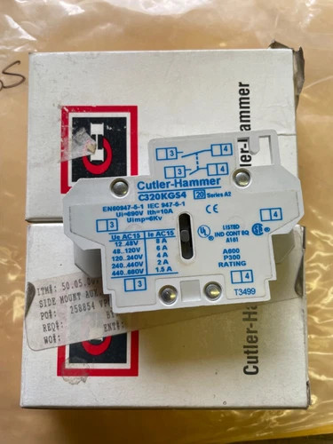 Eaton Cutler-Hammer C320KGS4 Freedom Series Side Mount Auxiliary Contact 2NO (Lot of 2) — primary product image