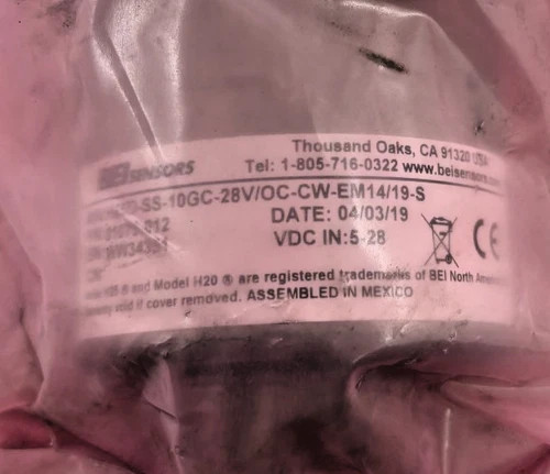 BEI Sensors H25D-SS-10GC-28V/OC-CW-EM14/19-S Absolute Rotary Encoder — product image 2 of 4