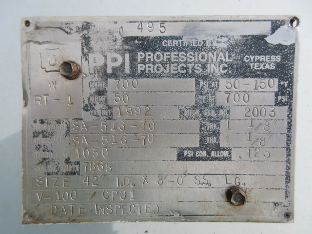 Dickson Welding Horizontal Air Receiver Tank 48in x 40ft — product image 17 of 18
