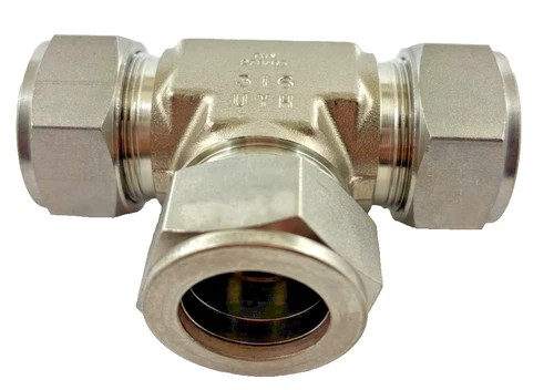 Swagelok SS-25M0-3 Stainless Steel Union Tee for 25mm Tube — product image 6 of 7
