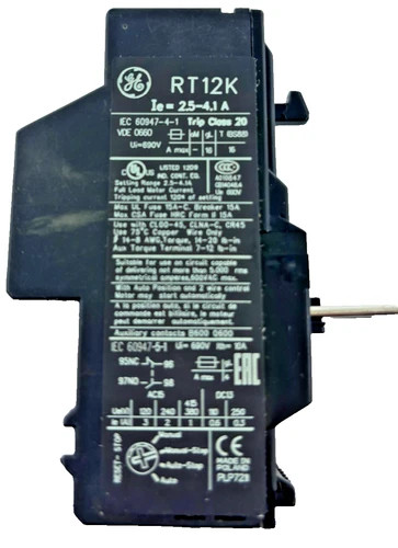 GE RT12K Thermal Overload Relay Auto/Manual Reset 2.5-4.1A — primary product image