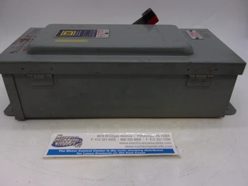 Square D H361AWK Heavy Duty Safety Switch 30A 3P 600V Non-Fusible Dust Tight — product image 8 of 8