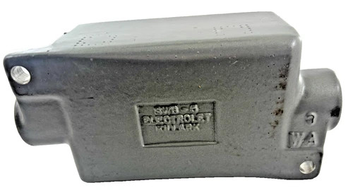 Hubbell Killark SWB-5 Aluminum Feed-Thru Device Box, 3/4 Inch Hubs