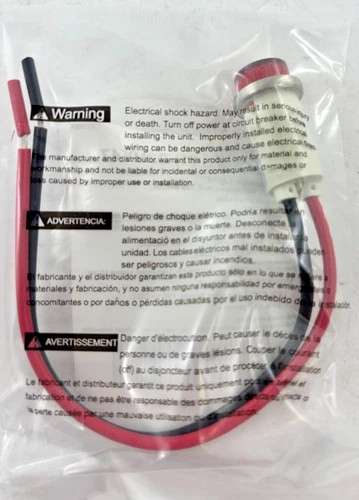 Dayton 22NY47 LED Indicator Light 1/2" Raised Red 120VAC/DC 6 Inch Wire Leads — product image 3 of 3