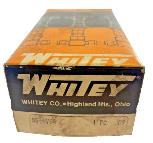 Whitey SS-4VS4 Stainless Steel 1/4" Integral Bonnet Needle Valve
