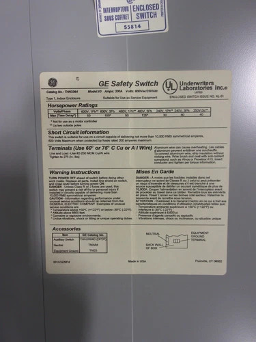 General Electric THN3364 Heavy Duty Safety Switch — product image 6 of 8